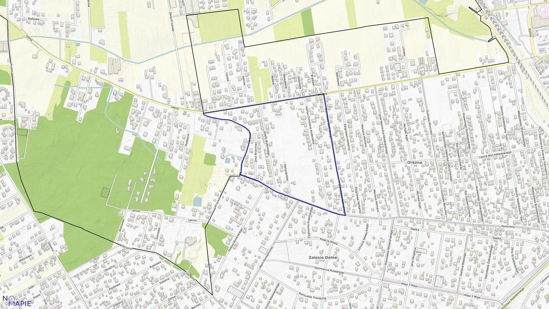 Mapa obrębu 30 w gminie Piaseczno