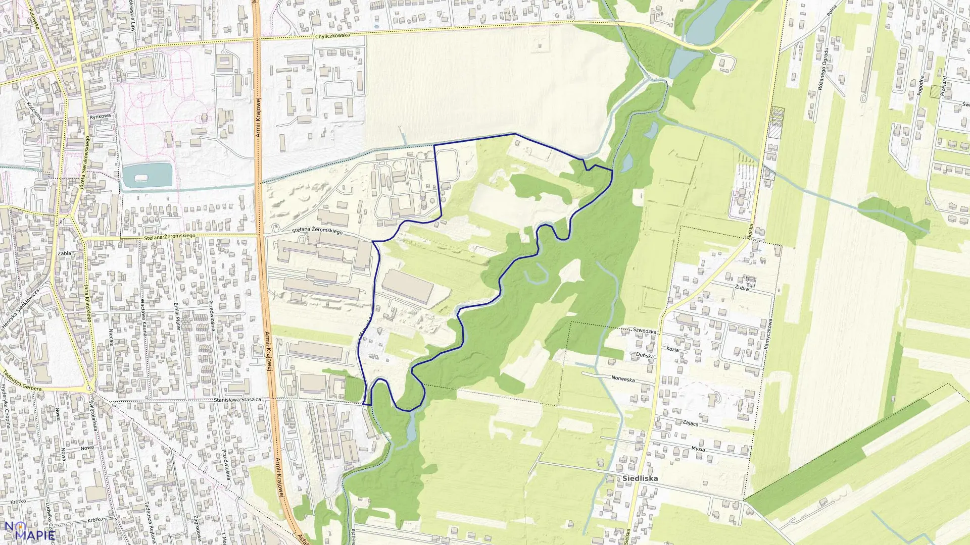 Mapa obrębu 44 w gminie Piaseczno