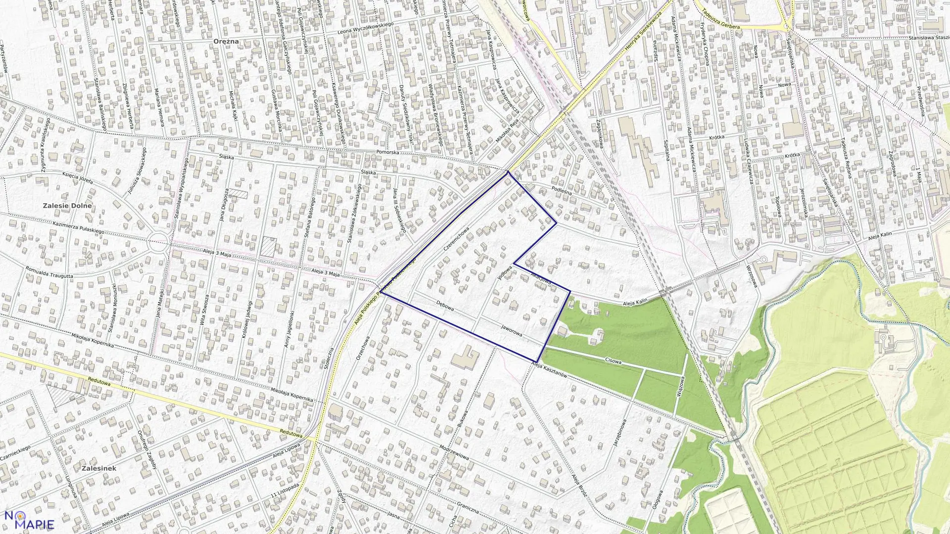 Mapa obrębu 51 w gminie Piaseczno