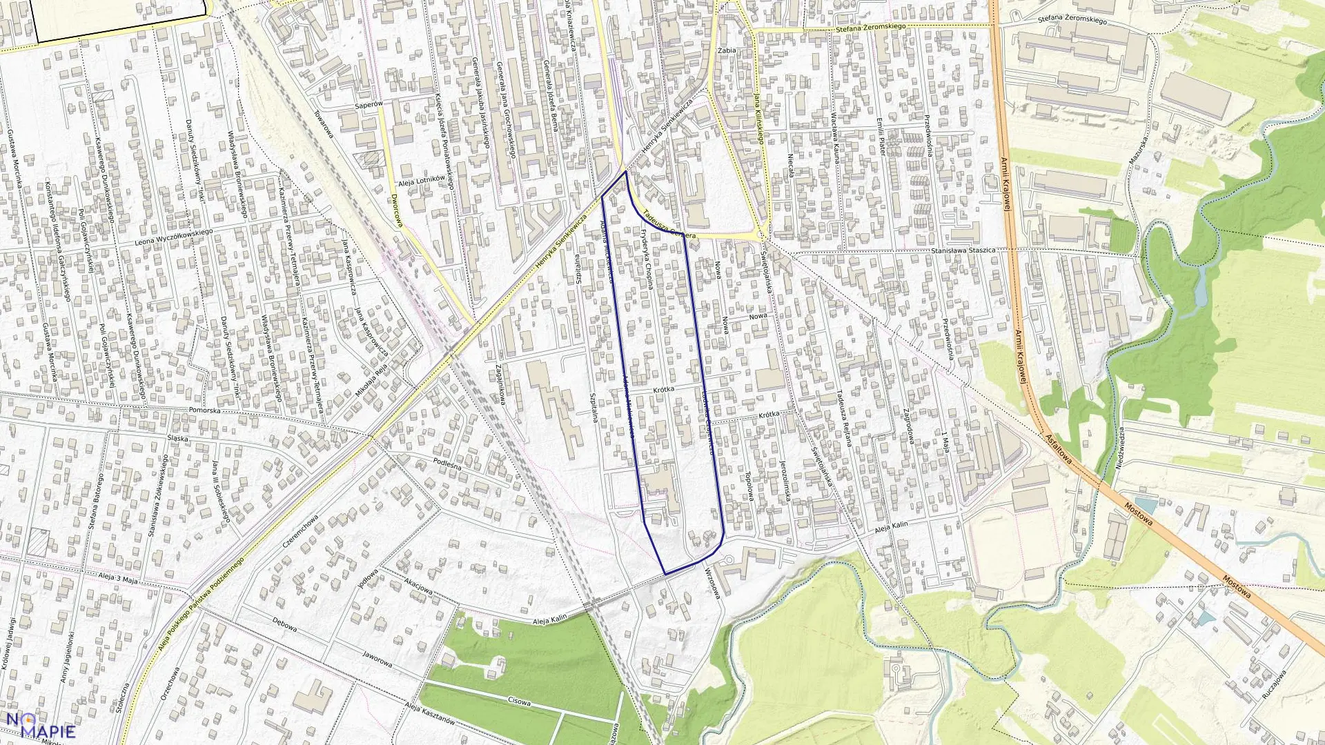 Mapa obrębu 54 w gminie Piaseczno