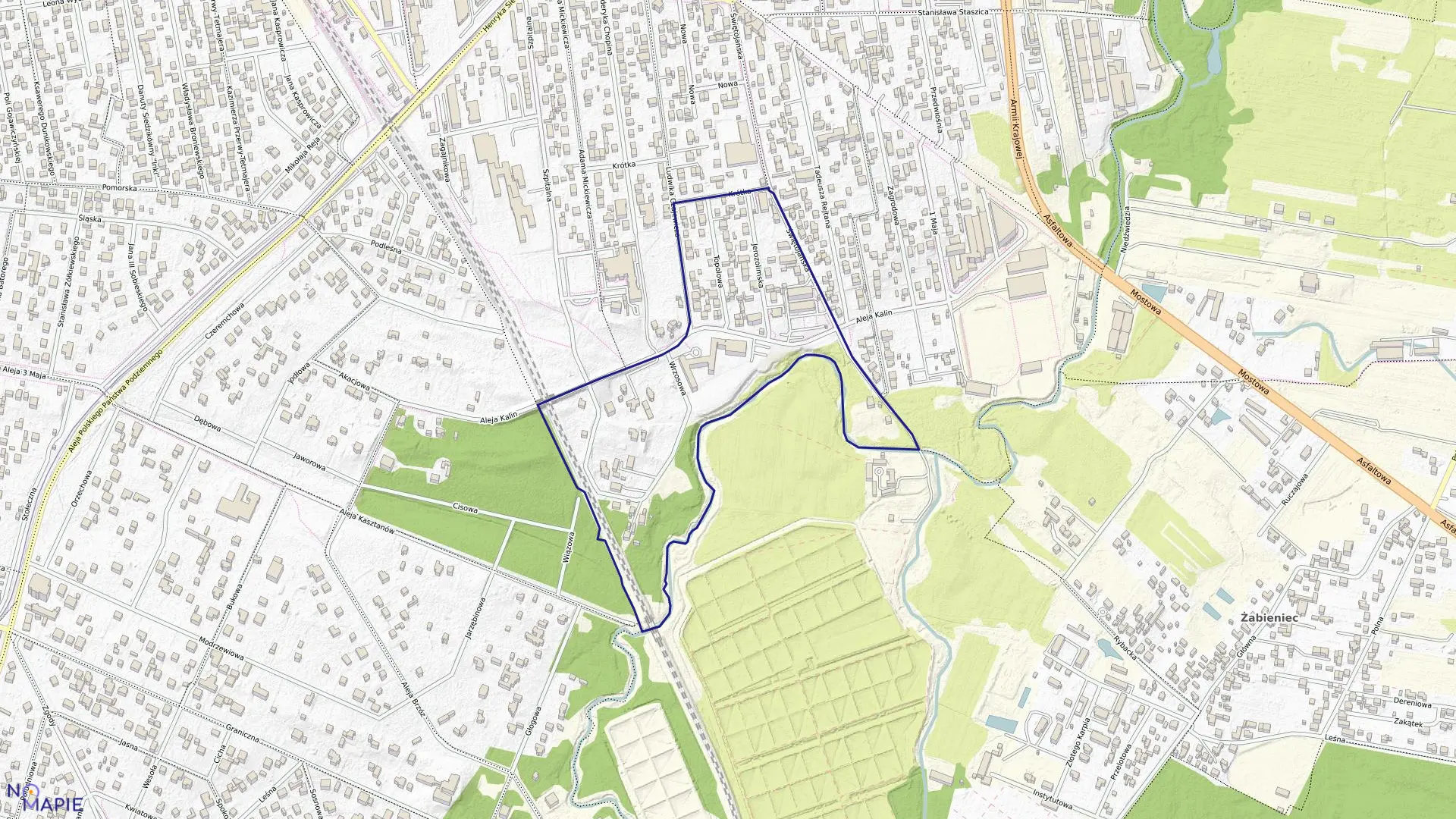 Mapa obrębu 56 w gminie Piaseczno