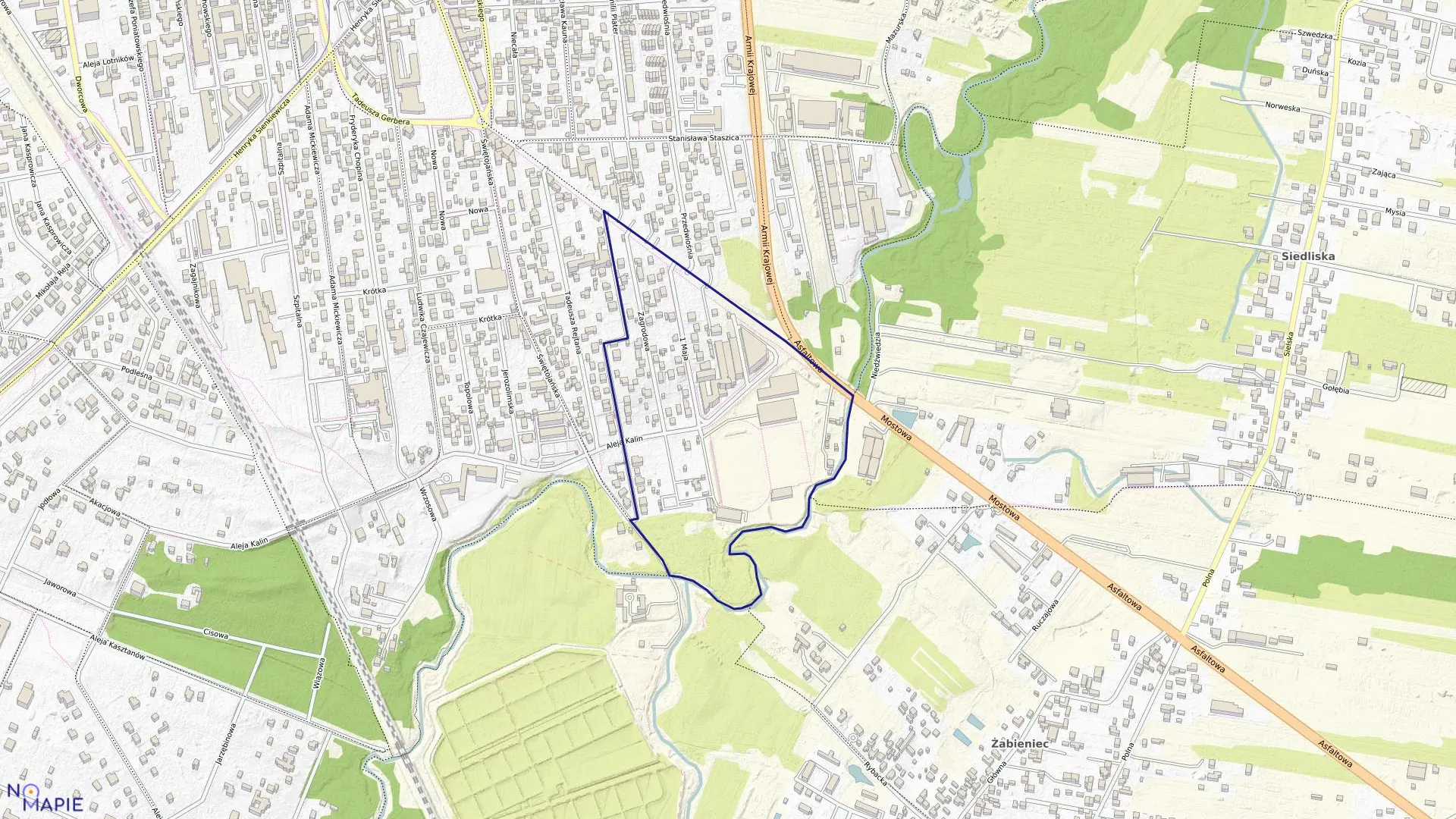 Mapa obrębu 59 w gminie Piaseczno