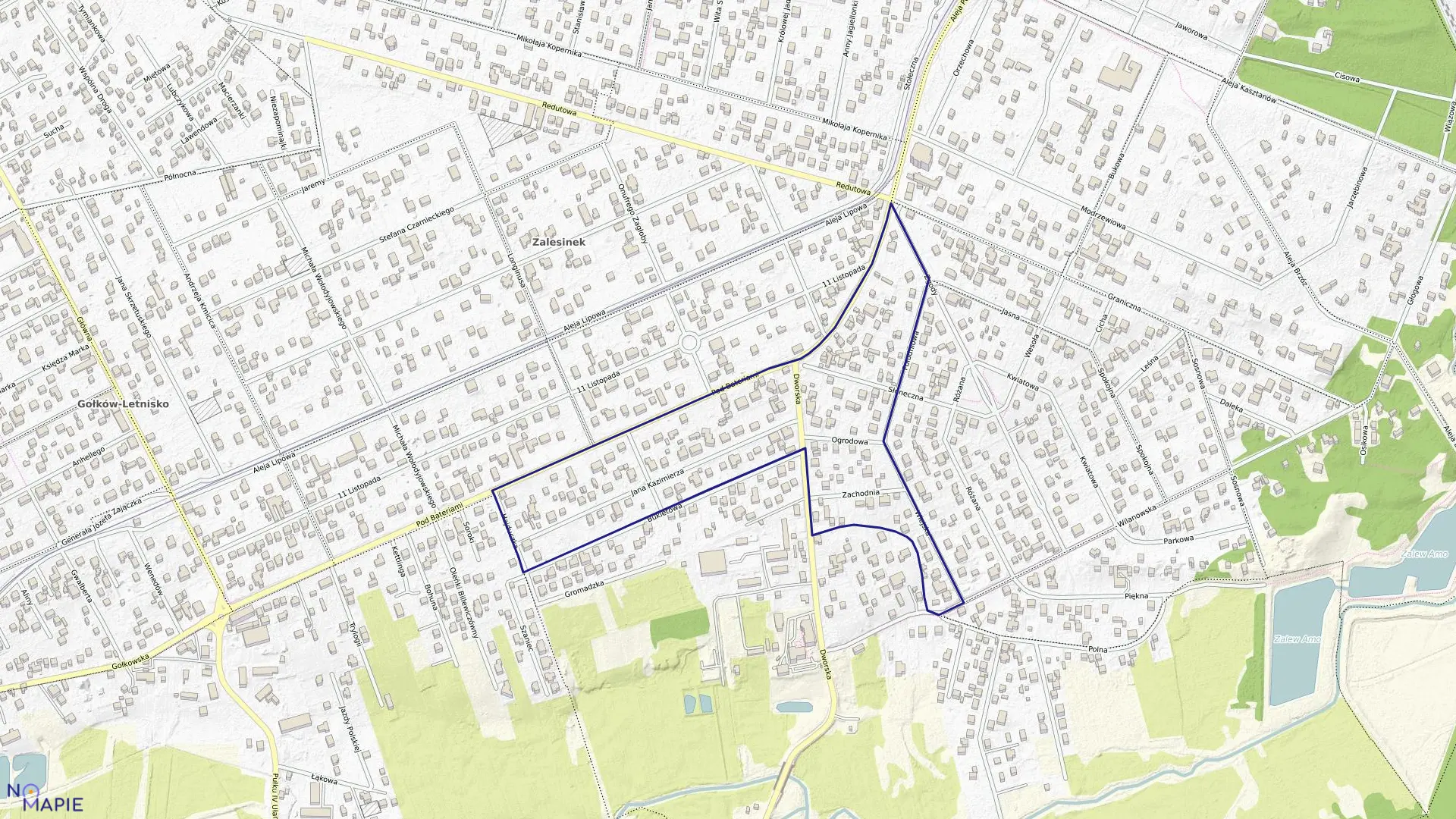 Mapa obrębu 74 w gminie Piaseczno